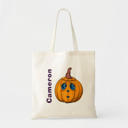 Scary Jack O Lantern Halloween Trick or Treat Tote Bag