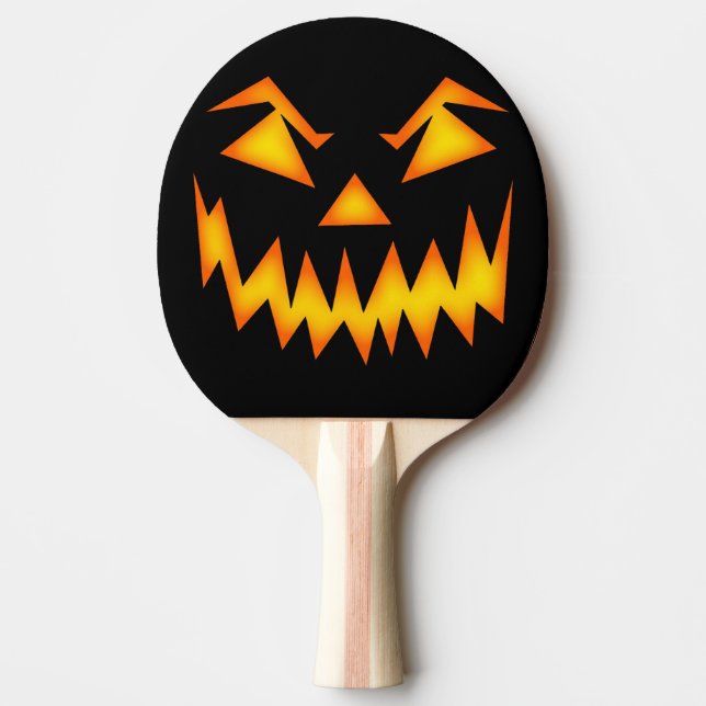Scary Jack-o-Lantern Ping Pong Paddle (Front)