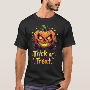 Scary Jack O' Lantern Trick or Treat T-Shirt