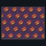 Scary Jack O'Lantern Pumpkin Halloween Birthday   Tissue Paper<br><div class="desc">This cool halloween  birthday tissue paper is absolutely perfect for Halloween parties or birthday parties in Autumn and October birthdays. This trendy design features a deep purple background with scary Jack O'Lantern pumpkins in a repeating pattern.  Perfect for Fall birthday parties or Halloween gifts.</div>