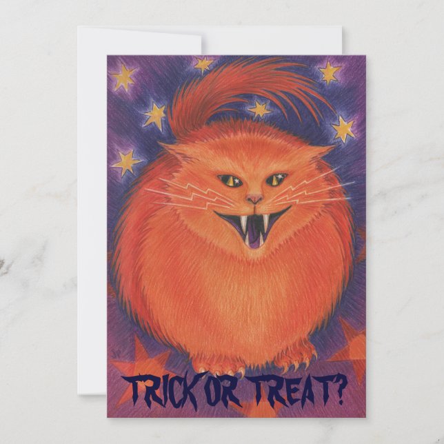 Scary Jack 'Trick or Treat?' party invitation (Front)
