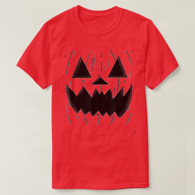 Scary Jackolantern For Halloween  T-Shirt (Design Front)