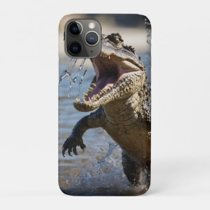 Scary Jaws: Australian Crocodile Leaping iPhone 11 Pro Case
