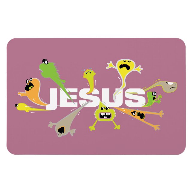 Scary Jesus Magnet (Horizontal)
