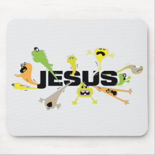 Scary Jesus Mouse Mat