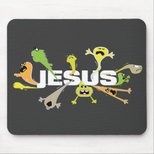 Scary Jesus Mouse Mat