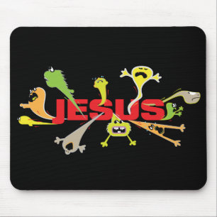 Scary Jesus Mouse Mat