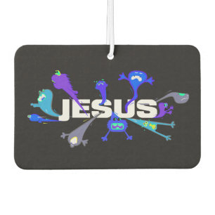 Scary Jesus Nights Car Air Freshener