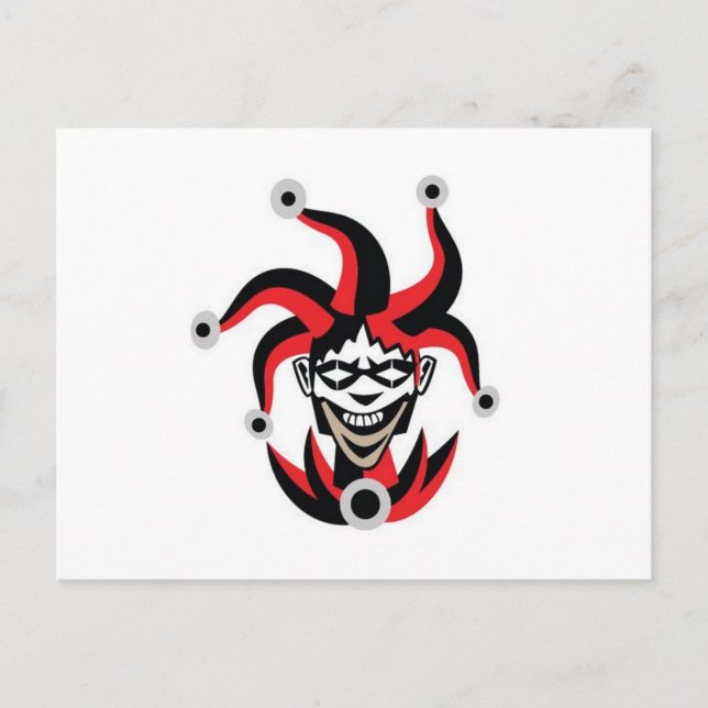 Scary joker design postcard (Front)
