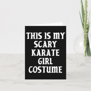 Scary Karate Girl Costume Halloween Sports Martial Card