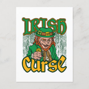 Scary Leprechaun Irish Curse St Patricks Day Postcard
