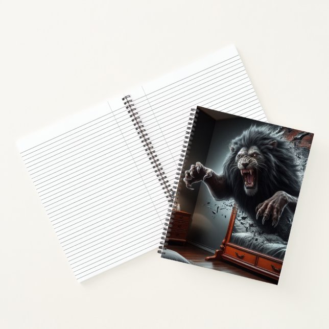Scary Lion Notebook (Inside)