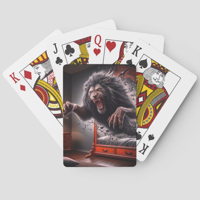 Scary Lion Playing Cards (Back)