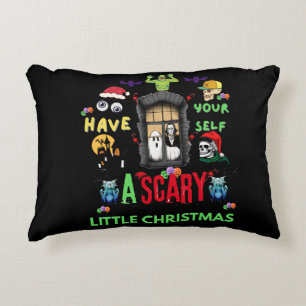 Scary Little Christmas Horror Holiday Design   Decorative Cushion