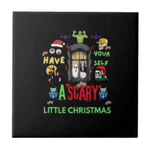 Scary Little Christmas Horror Holiday Design T-Sh Tile