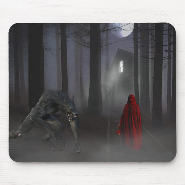 Scary Little Red Riding Hood Werewolf  Mouse Mat (Front)