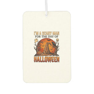 Scary Man Halloween Witch Hat Blood Moon Pumpkin_1 Car Air Freshener