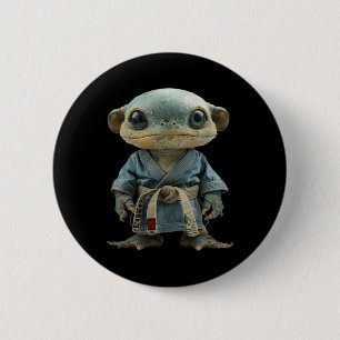 Scary Martial Arts Fighter Karate Boxer Comt Kung 6 Cm Round Badge