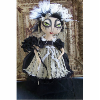 Scary Mary Doll Photo Sculpture Pin