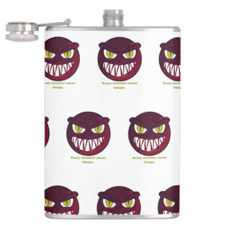 Scary monster never sleeps. hip flask