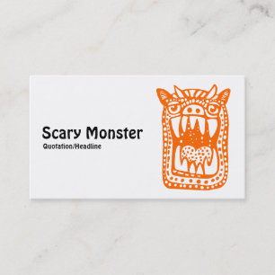 Scary Monster - Orange Business Card