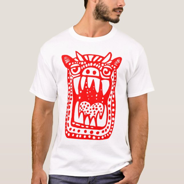 Scary Monster - Red T-Shirt (Front)