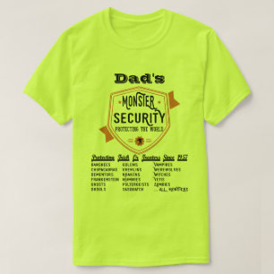 Scary Monster Security Funny Halloween T-Shirt