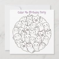 *~* Scary Monsters Customisable COLOR ME Birthday