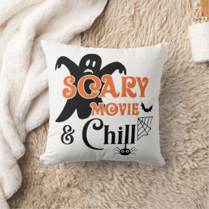 Scary movie and chill Halloween Cushion