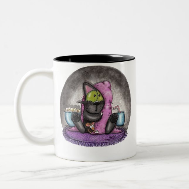 Scary Movie -Cat and Mouse Two-Tone Coffee Mug (Left)