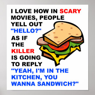 Scary Movie Hello Funny Poster