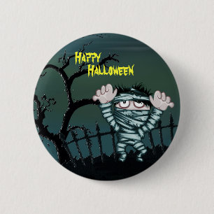 Scary Mummy Happy Halloween 6 Cm Round Badge