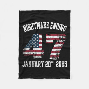 Scary Night Ending January 20th 2025 Funny Pro Tru Fleece Blanket