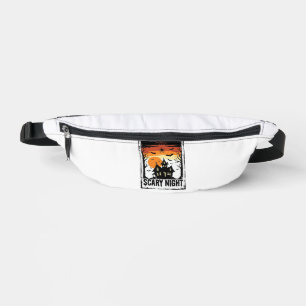 Scary Night Haunted House Vintage Halloween Shirt_ Bum Bags