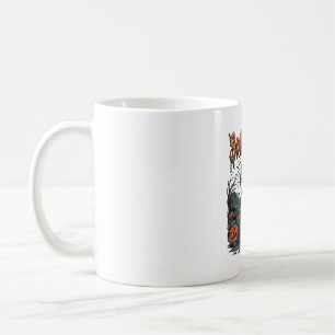 Scary Night Pumpkin Head Monster Lantern Graveyard Coffee Mug