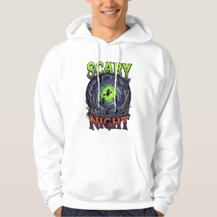 Scary Night Witches Bat Cave Neon Vortex Skeletons Hoodie