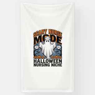 Scary Nurse Costume Halloween Ghost Nursing Shirt_ Banner