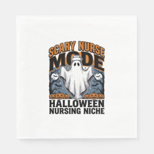 Scary Nurse Costume Halloween Ghost Nursing Shirt_ Napkin