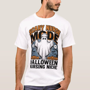 Scary Nurse Costume Halloween Ghost Nursing Shirt_ T-Shirt