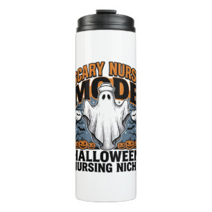 Scary Nurse Costume Halloween Ghost Nursing Shirt_ Thermal Tumbler
