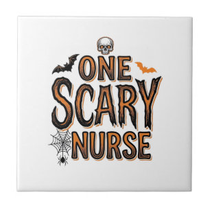Scary Nurse Halloween Vintage Engraving Shirt Desi Tile