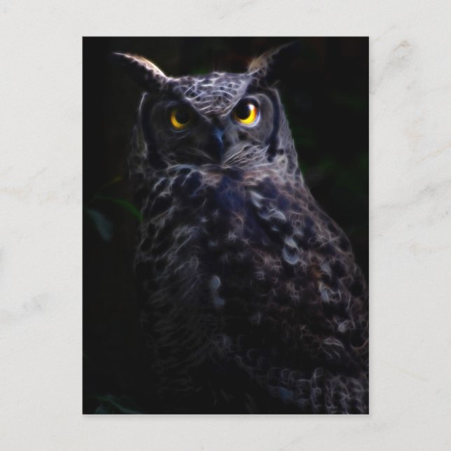 Scary owl Halloween Postcard (Front)