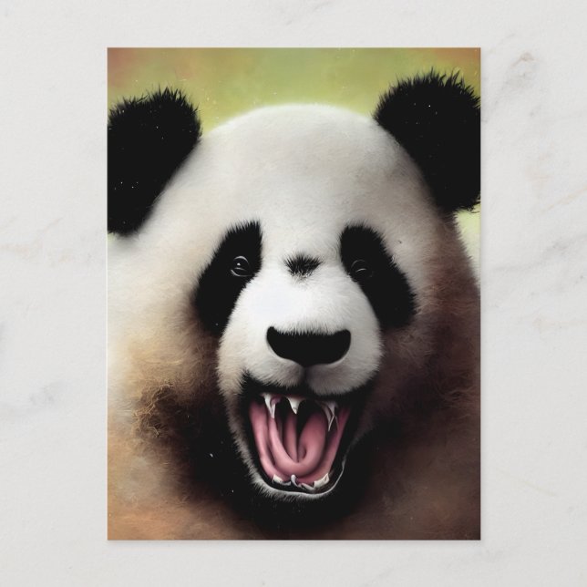 Scary Panda Bear Postcard (Front)