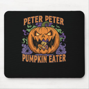 Scary Peter Pumpkin Eater Halloween Jack O Lantern Mouse Mat