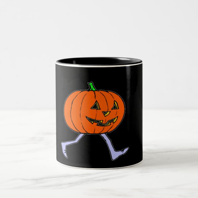 Scary Pumkin Two-Tone Coffee Mug (Center)