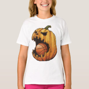 Scary Pumpkin Basketball Face Shirts