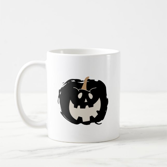 Scary Pumpkin Coffee Mug (Left)