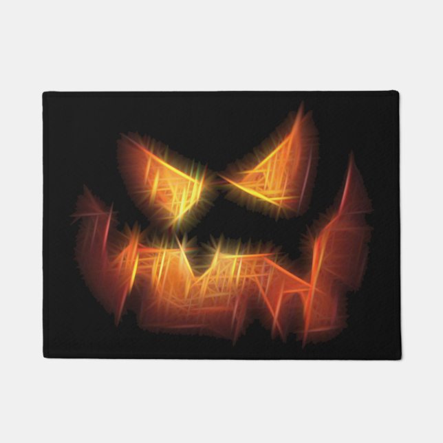 Scary Pumpkin Face Doormat (Front)