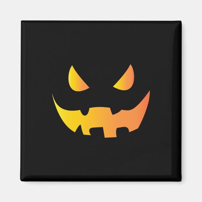 Scary Pumpkin Face For Halloween  Magnet (Front)