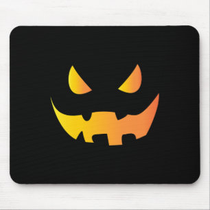 Scary Pumpkin Face For Halloween Mouse Mat